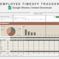 Google Sheets - Employee Time off Tracker - Earthy