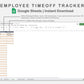 Google Sheets - Employee Time off Tracker - Sweet