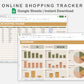 Google Sheets - Online Shopping Tracker - Boho