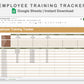 Google Sheets - Employee Training Tracker - Boho