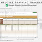 Google Sheets - Employee Training Tracker - Boho