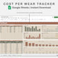 Google Sheets - Cost Per Wear Tracker - Earthy