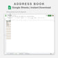 Google Sheets - Address Book - Earthy