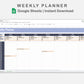 Google Sheets - Weekly Planner - Sweet