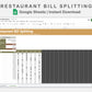 Google Sheets - Restaurant Bill Splitting - Boho