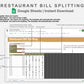 Google Sheets - Restaurant Bill Splitting - Boho