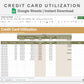 Google Sheets - Credit Card Utilization - Boho