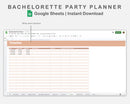Google Sheets - Bachelorette Party Planner - Neutral – kjunstudio
