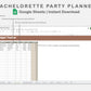 Google Sheets - Bachelorette Party Planner - Earthy