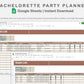 Google Sheets - Bachelorette Party Planner - Earthy