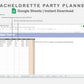 Google Sheets - Bachelorette Party Planner - Sweet