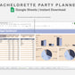 Google Sheets - Bachelorette Party Planner - Sweet