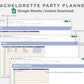 Google Sheets - Bachelorette Party Planner - Sweet
