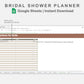 Google Sheets - Bridal Shower Planner - Earthy