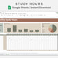 Google Sheets - Study Hours - Earthy