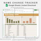 Google Sheets - Name Change Tracker - Boho