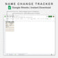 Google Sheets - Name Change Tracker - Earthy
