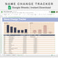 Google Sheets - Name Change Tracker - Sweet