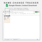 Google Sheets - Name Change Tracker - Sweet