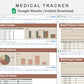 Google Sheets - Medical Tracker - Earthy