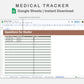 Google Sheets - Medical Tracker - Earthy