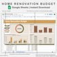 Google Sheets - Home Renovation Budget - Boho
