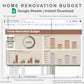 Google Sheets - Home Renovation Budget - Earthy