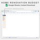 Google Sheets - Home Renovation Budget - Sweet