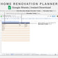 Google Sheets - Home Renovation Planner - Sweet