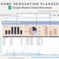 Google Sheets - Home Renovation Planner - Sweet