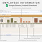 Google Sheets - Employee Information - Boho