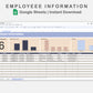 Google Sheets - Employee Information - Sweet