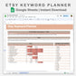 Google Sheets - Etsy Keyword Planner - Neutral