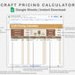 Google Sheets - Craft Pricing Calculator - Boho