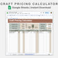 Google Sheets - Craft Pricing Calculator - Earthy