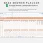 Google Sheets - Baby Shower Planner - Neutral