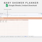 Google Sheets - Baby Shower Planner - Neutral
