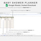 Google Sheets - Baby Shower Planner - Boho