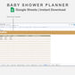 Google Sheets - Baby Shower Planner - Boho