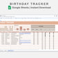 Google Sheets - Birthday Tracker - Neutral