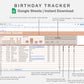 Google Sheets - Birthday Tracker - Neutral