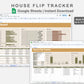 Google Sheets - House Flip Tracker - Boho