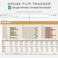Google Sheets - House Flip Tracker - Boho