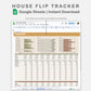 Google Sheets - House Flip Tracker - Boho