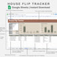 Google Sheets - House Flip Tracker - Earthy