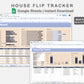 Google Sheets - House Flip Tracker - Sweet