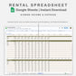 Google Sheets - Rental Spreadsheet - Boho