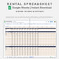 Google Sheets - Rental Spreadsheet - Sweet