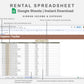 Google Sheets - Rental Spreadsheet - Multi Property - Earthy