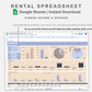 Google Sheets - Rental Spreadsheet - Multi Property - Sweet
